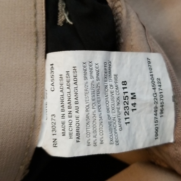 Lee Women's Stretch Chino Pants Size 14 Tan - Picture 9 of 11